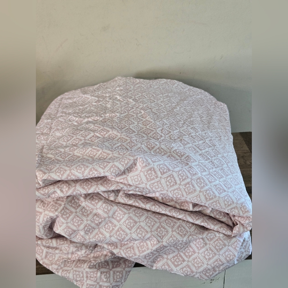 Cabbages & Roses King Size Sheets FLOWER BLOCK PLASTER 100% Cotton Percale